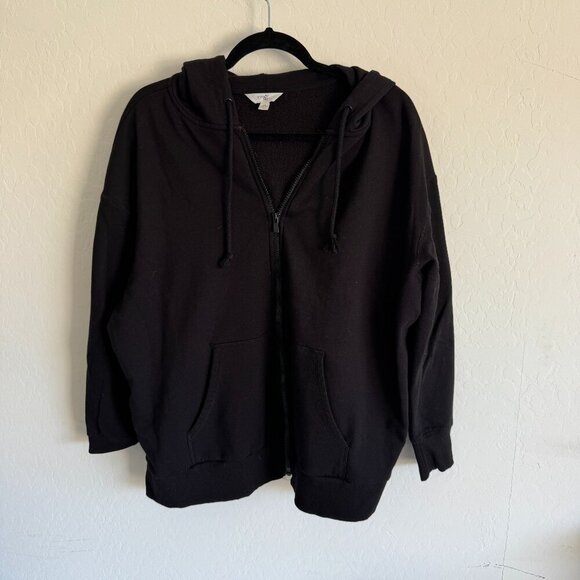Terra & Sky Zip-Up Hoodie | Black Fleece Lined | Size 1X - Picture 1 of 3